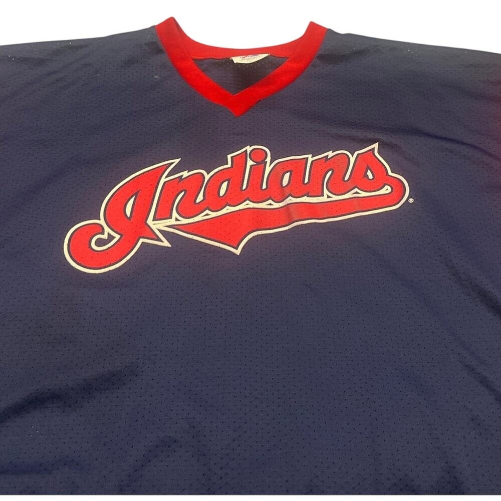 Cleveland Indians Barnes #1 Majestic Jersey Men’s XL Blue Red MLB Baseball